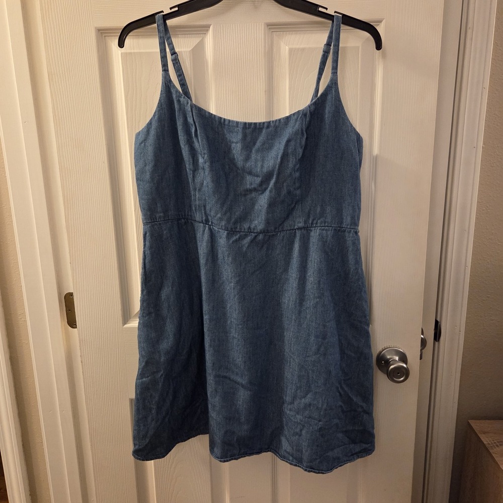 Old Navy sz XL cami mini chambray sundress casual‎ summer lightweight 100 cotton